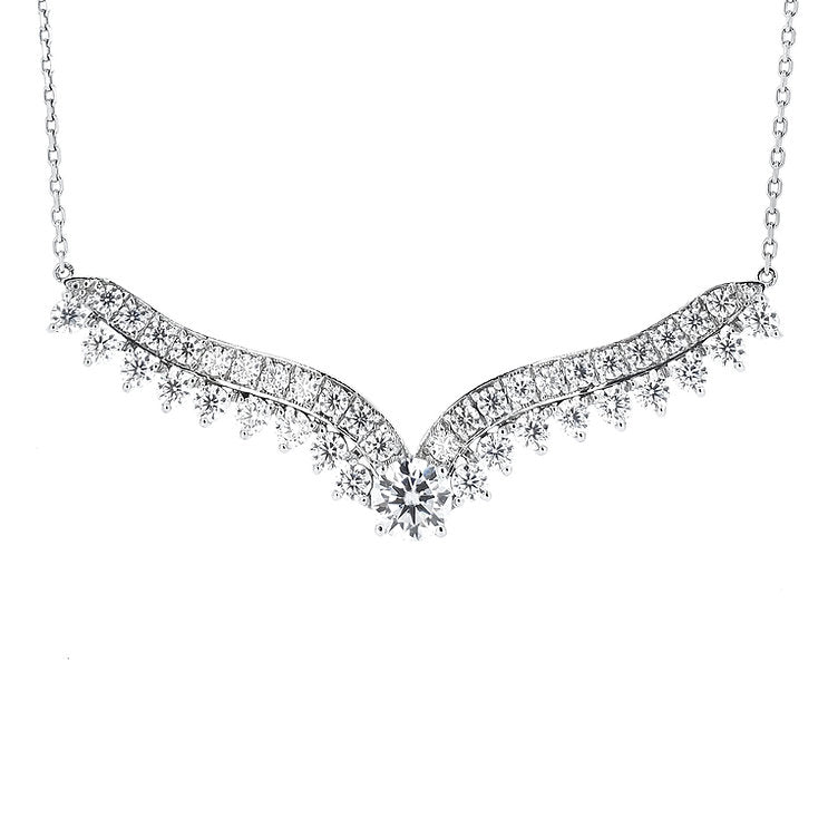 Angel wings bridal necklace diamond Pendant