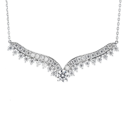 Angel wings bridal necklace diamond Pendant