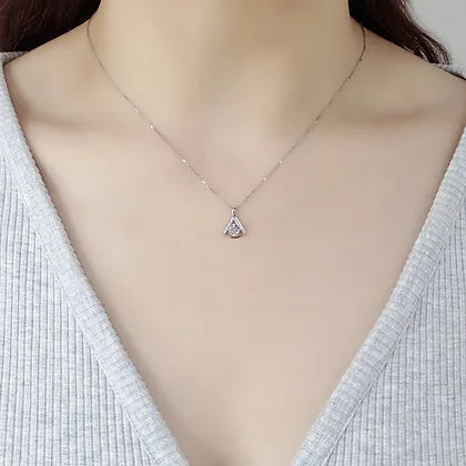 Christmas Bell Necklace 18K Diamond Pendant