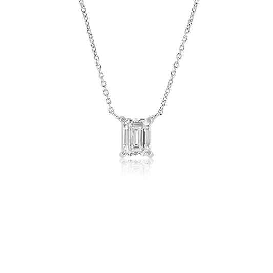 Simple rectangular sling tip 18K diamond  Pendant