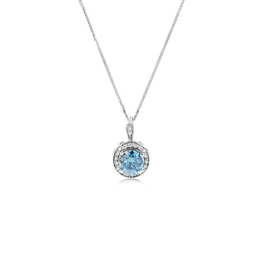 Blue Lab-grown Diamond pendant