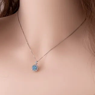 Blue Lab-grown Diamond pendant