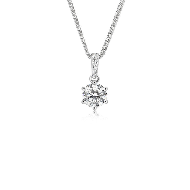 Six-prong diamond Pendant