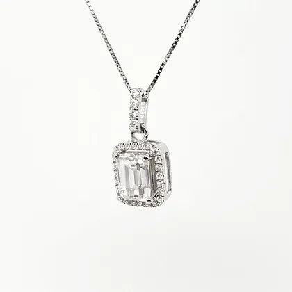 Emerald 18K Diamond Pendant