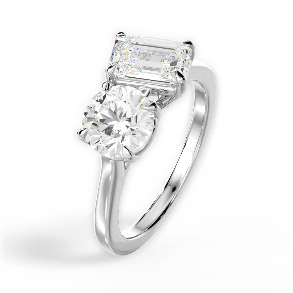 Two Stone Round Lab Diamond  Ring